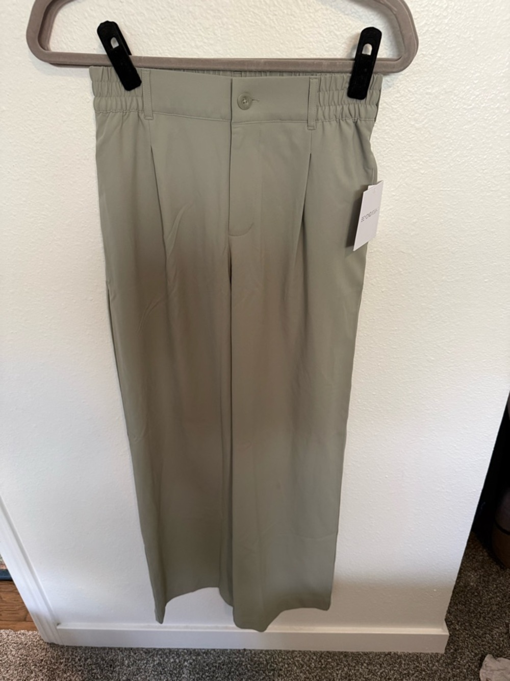 Beyond Yoga Grey Sage Wide Leg Pants